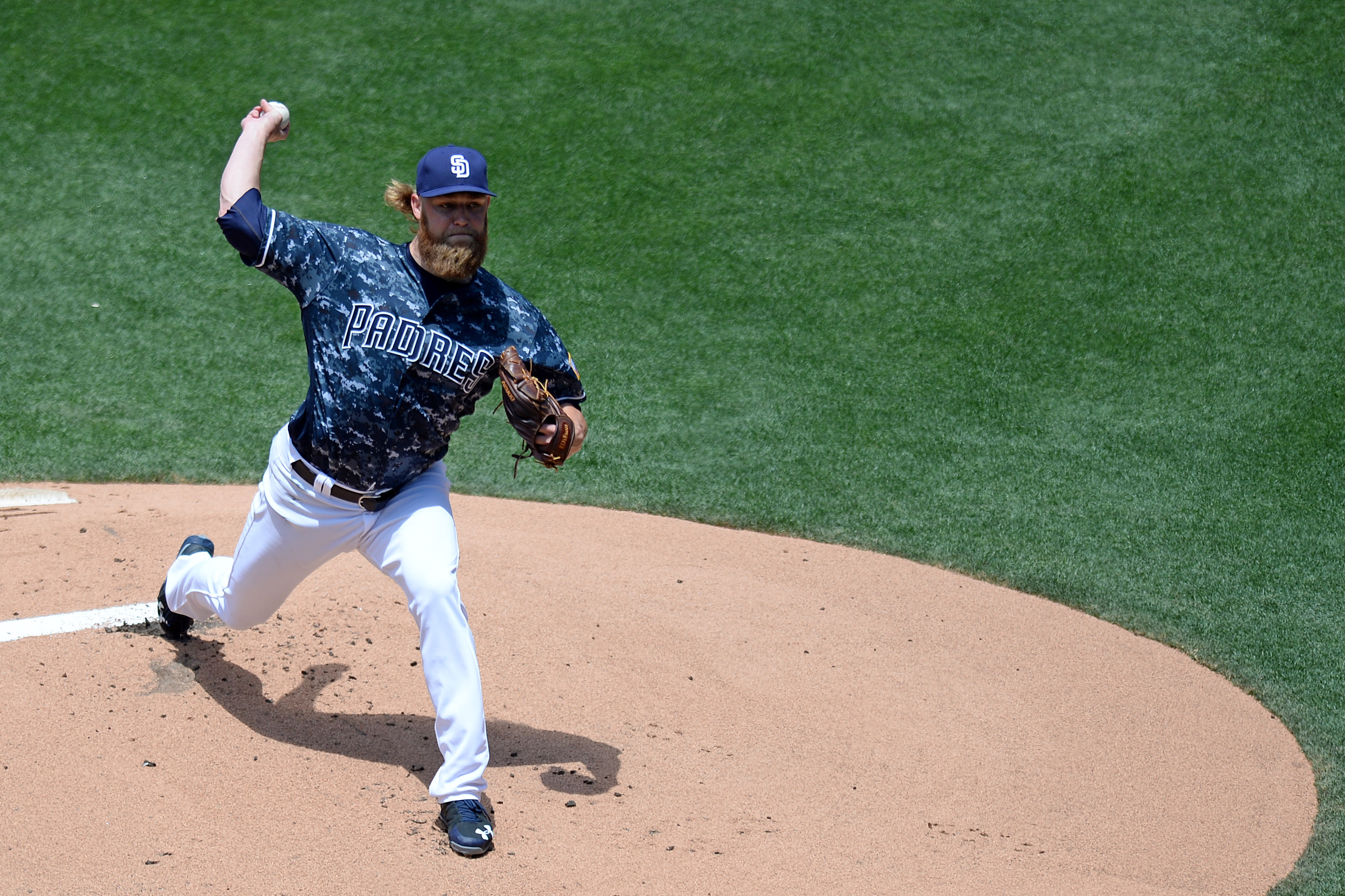 Andrew Cashner, a pitcher for the San Diego Padres, - NARA & DVIDS