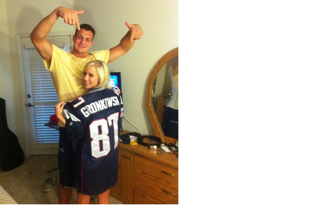 Rob Gronkowski, a tight end on the Patriots, appears to have spent his