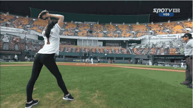 Rhythmic Gymnast Throws Out Amazing First Pitch Bleacher Report