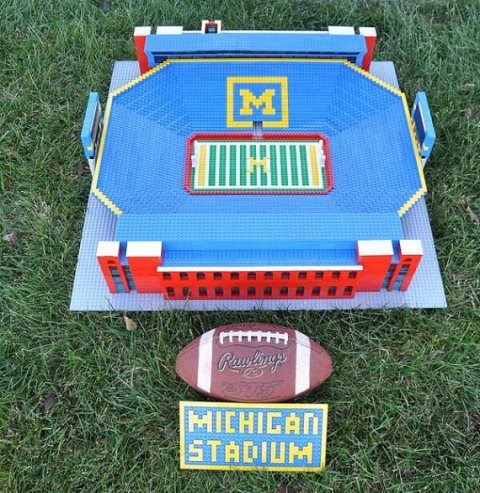 stadium michigan football lego college replicas stadiums legos brick multiple name pieces designed custom via