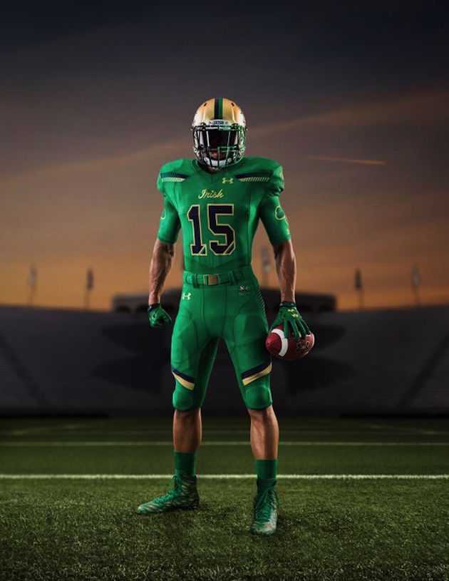Notre Dame Unveils New Green Monster-Themed Uniforms for Game at