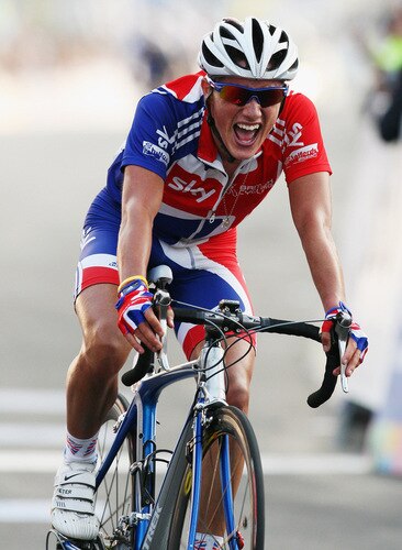 MENDRISIO, SWITZERLAND - SEPTEMBER 26:  Peter Kennaugh of Great Britain crosses the line to finish 4th in the Men's Under 23 Road Race at the 2009 UCI Road World Championships on September 26, 2009 in Mendrisio, Switzerland.  <br /><br /><span class="help">(Photo by Bryn Lennon/Getty Images)</span>