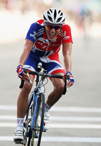MENDRISIO, SWITZERLAND - SEPTEMBER 26:  Peter Kennaugh of Great Britain crosses the line to finish 4th in the Men's Under 23 Road Race at the 2009 UCI Road World Championships on September 26, 2009 in Mendrisio, Switzerland.  <br /><br /><span class="help">(Photo by Bryn Lennon/Getty Images)</span>