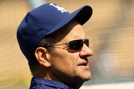 LOS ANGELES, CA - OCTOBER 08:  Manager Joe Torre of the Los Angeles Dodgers looks on during batting practice before taking on the St. Louis Cardinals in Game Two of the NLDS during the 2009 MLB Playoffs at Dodger Stadium on October 8, 2009 in Los Angeles, California.  <br /><br /><span class="help">(Photo by Stephen Dunn/Getty Images)</span>