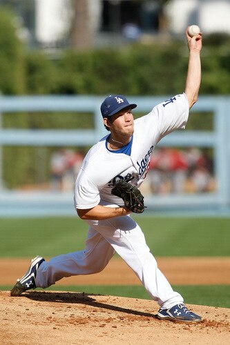 LOS ANGELES, CA - OCTOBER 08:  Pitcher Clayton Kershaw #22 of the Los Angeles Dodgers pitches against the St. Louis Cardinals in Game Two of the NLDS during the 2009 MLB Playoffs at Dodger Stadium on October 8, 2009 in Los Angeles, California.  <br /><br /><span class="help">(Photo by Jeff Gross/Getty Images)</span>