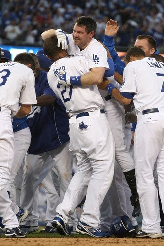 LOS ANGELES, CA - OCTOBER 08:  of the Los Angeles Dodgers of the St. Louis Cardinals in Game Two of the NLDS during the 2009 MLB Playoffs at Dodger Stadium on October 8, 2009 in Los Angeles, California. The Dodgers defeated the Cardinals 3-2 to take a 2-0 series lead.  <br /><br /><span class="help">(Photo by Stephen Dunn/Getty Images)</span>
