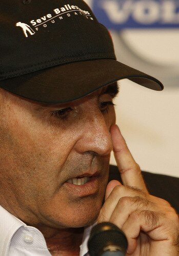 MADRID, SPAIN - OCTOBER 14: Seve Ballesteros of Spain talks to media during the press conference of the Volvo World Match Play Championship 2009 presentation at Intercontinental Hotel on October 14, 2009 in Madrid, Spain. Ballesteros, who is recovering from cancer which has left him partially blind in his left eye, is hopeful that he'll be able to take part in the upcoming Volvo World Match Play. <br /><br /><span class="help">(Photo by Angel Martinez/Getty Images)</span>
