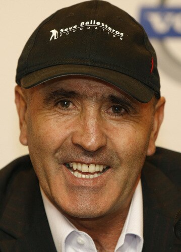 MADRID, SPAIN - OCTOBER 14: Seve Ballesteros of Spain talks to media during the press conference of the Volvo World Match Play Championship 2009 presentation at Intercontinental Hotel on October 14, 2009 in Madrid, Spain. Ballesteros, who is recovering from cancer which has left him partially blind in his left eye, is hopeful that he'll be able to take part in the upcoming Volvo World Match Play. <br /><br /><span class="help">(Photo by Angel Martinez/Getty Images)</span>