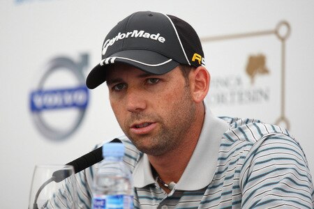 CASARES, SPAIN - OCTOBER 28:  Sergio Garcia of Spain listens to questions at a press conference following the Pro-Am round prior to the Volvo World Match Play Championship at Finca Cortesin on October 28, 2009 in Casares, Spain.  <br /><br /><span class="help">(Photo by Richard Heathcote/Getty Images)</span>