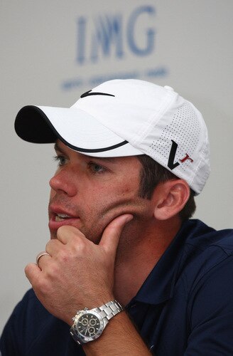 CASARES, SPAIN - OCTOBER 28:  Paul Casey of England listens to questions at a press conference following the Pro-Am round prior to the Volvo World Match Play Championship at Finca Cortesin on October 28, 2009 in Casares, Spain.  <br /><br /><span class="help">(Photo by Richard Heathcote/Getty Images)</span>