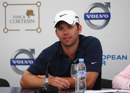 CASARES, SPAIN - OCTOBER 28:  Paul Casey of England listens to questions at a press conference following the Pro-Am round prior to the Volvo World Match Play Championship at Finca Cortesin on October 28, 2009 in Casares, Spain.  <br /><br /><span class="help">(Photo by Richard Heathcote/Getty Images)</span>