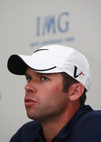 CASARES, SPAIN - OCTOBER 28:  Paul Casey of England answers questions at a press conference following the Pro-Am round prior to the Volvo World Match Play Championship at Finca Cortesin on October 28, 2009 in Casares, Spain.  <br /><br /><span class="help">(Photo by Richard Heathcote/Getty Images)</span>