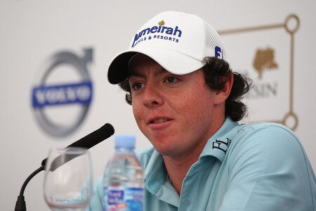 CASARES, SPAIN - OCTOBER 28:  Rory McIlroy of Northern Ireland answers questions at a press conference following the Pro-Am round prior to the Volvo World Match Play Championship at Finca Cortesin on October 28, 2009 in Casares, Spain.  <br /><br /><span class="help">(Photo by Richard Heathcote/Getty Images)</span>
