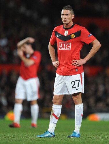 MANCHESTER, ENGLAND - NOVEMBER 25:  Federico Macheda of Manchester United shows his dejection at the end of the UEFA Champions League Group B match between Manchester United and Besiktas at Old Trafford on November 25, 2009 in Manchester, England.  <br /><br /><span class="help">(Photo by Laurence Griffiths/Getty Images)</span>