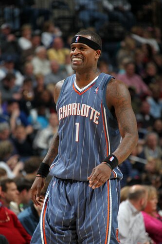 MEMPHIS, TN - FEBRUARY 26: Stephen Jackson #1 of the Charlotte Bobcats smiles during a game against the Memphis Grizzlies on February 26, 2010 at FedExForum in Memphis, Tennessee.  <br /><br /><span class="help">(Photo by Joe Murphy/NBAE via Getty Images)</span>