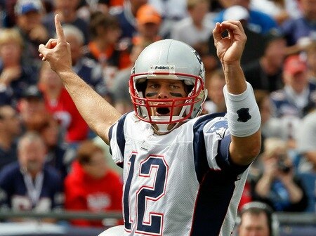FOXBORO, MA - SEPTEMBER 12: Quarterback Tom Brady #12  calls out a play in the first quarter during the NFL season opener against the Cincinnati Bengals at Gillette Stadium on September 12, 2010 in Foxboro, Massachusetts. <br /><br /><span class="help">(Photo by Jim Rogash/Getty Images)</span>