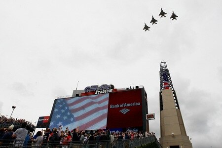 FOXBORO, MA - SEPTEMBER 12:  Jets fly over the football field before a game between he New England Patriots and the Cincinnati Bengals at Gillette Stadium on September 12, 2010 in Foxboro, Massachusetts. <br /><br /><span class="help">(Photo by Jim Rogash/Getty Images)</span>