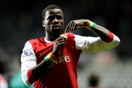 NEWCASTLE, UNITED KINGDOM - OCTOBER 27:  Emmanuel Eboue of Arsenal gestures during the Carling Cup Fourth Round match between Newcastle United and Arsenal at St James' Park on October 27, 2010 in Newcastle, England. <br /><br /><span class="help">(Photo by Michael Regan/Getty Images)</span>