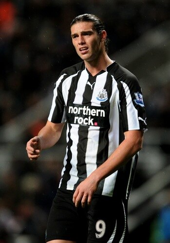 NEWCASTLE UPON TYNE, ENGLAND - OCTOBER 27:  Andy Carroll of Newcastle United reacts during the Carling Cup Fourth Round match between Newcastle United and Arsenal at St James' Park on October 27, 2010 in Newcastle, England.  <br /><br /><span class="help">(Photo by Michael Regan/Getty Images)</span>