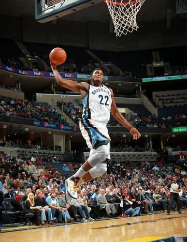 MEMPHIS, TN - DECEMBER 15: Rudy Gay #22 of the Memphis Grizzlies dunks against the Charlotte Bobcats on December 15, 2010 at FedExForum in Memphis, Tennessee.  <br /><br /><span class="help">(Photo by Joe Murphy/NBAE via Getty Images)</span>
