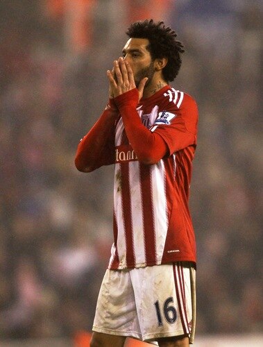 STOKE ON TRENT, ENGLAND - DECEMBER 28:  Jermaine Pennant of Stoke City shows his dejection after a near miss during the Barclays Premier League match between Stoke City and Fulham at Britannia Stadium on December 28, 2010 in Stoke on Trent, England.  <br /><br /><span class="help">(Photo by Clive Brunskill/Getty Images)</span>