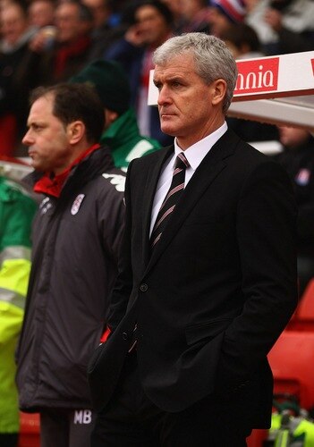 STOKE ON TRENT, ENGLAND - DECEMBER 28:  Fulham manager Mark Hughes during the Barclays Premier League match between Stoke City and Fulham at Britannia Stadium on December 28, 2010 in Stoke on Trent, England.  <br /><br /><span class="help">(Photo by Clive Brunskill/Getty Images)</span>