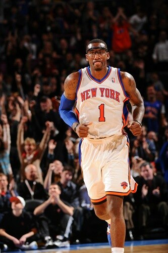 NEW YORK, NY - JANUARY 2: Amar'e Stoudemire #1 of the New York Knicks runs up the court during a game against the Indiana Pacers on January 2, 2011 at Madison Square Garden in New York City.  <br /><br /><span class="help">(Photo by David Dow/NBAE via Getty Images)</span>