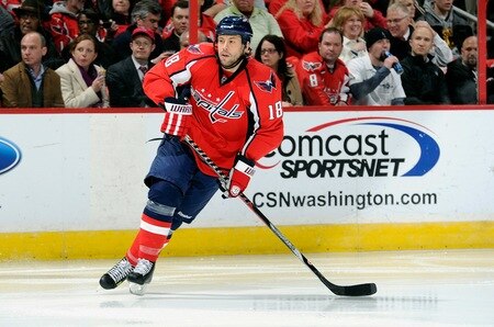 WASHINGTON, DC - MARCH 01:  Marco Sturm #18 of the Washington Capitals skates down the ice against the New York Islanders at the Verizon Center on March 1, 2011 in Washington, DC.  <br /><br /><span class="help">(Photo by Greg Fiume/Getty Images)</span>