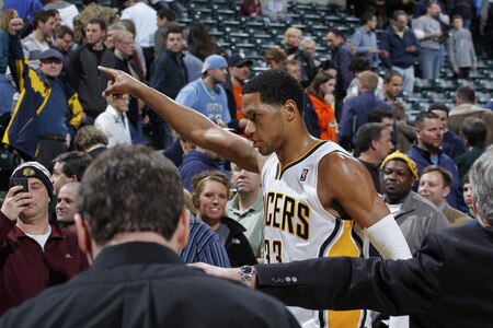 INDIANAPOLIS, IN - MARCH 15: Danny Granger #33 of the Indiana Pacers leaves the floor after hitting the game-winning shot against the New York Knicks on March 15, 2011 at Conseco Fieldhouse in Indianapolis, Indiana. The Pacers defeated the Knicks 119-117. <br /><br /><span class="help">(Photo by Joe Robbins/NBAE via Getty Images)</span>