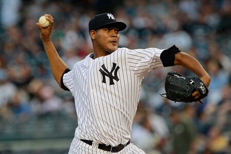 NEW YORK, NY - APRIL 26: Ivan Nova #47 of the New York Yankees pitches against the Chicago White Sox at Yankee Stadium on April 26, 2011 in the Bronx borough of New York City.  <br /><br /><span class="help">(Photo by Chris Trotman/Getty Images)</span>