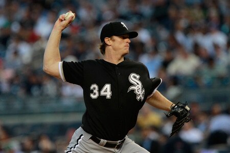 NEW YORK, NY - APRIL 26:  Gavin Floyd #34 of the Chicago White Sox pitches against the New York Yankees at Yankee Stadium on April 26, 2011 in the Bronx borough of New York City.  <br /><br /><span class="help">(Photo by Chris Trotman/Getty Images)</span>