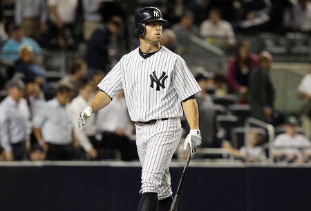 NEW YORK, NY - JUNE 13:  Brett Gardner #11 of the New York Yankees looks on after striking out in the ninth inning for the final out against the Cleveland Indians on June 13, 2011 at Yankee Stadium in the Bronx borough of New York City. Cleveland defeated the Yankees 1-0.  <br /><br /><span class="help">(Photo by Jim McIsaac/Getty Images)</span>