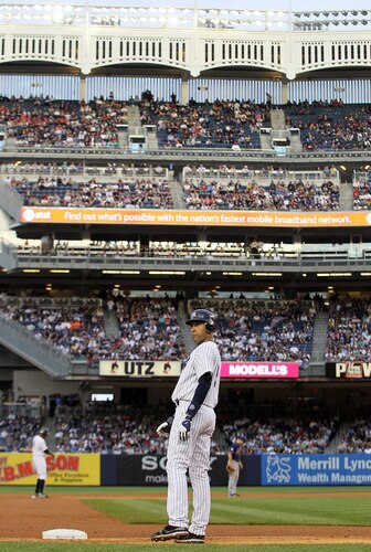 NEW YORK, NY - JUNE 13:  Derek Jeter #2 of the New York Yankees stands at third base in the first inning against the Cleveland Indians on June 13, 2011 at Yankee Stadium in the Bronx borough of New York City.  <br /><br /><span class="help">(Photo by Jim McIsaac/Getty Images)</span>