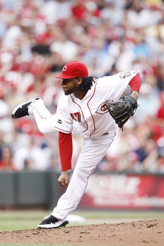 CINCINNATI, OH - JUNE 22: Johnny Cueto #47 of the Cincinnati Reds pitches against the New York Yankees at Great American Ball Park on June 22, 2011 in Cincinnati, Ohio. <br /><br /><span class="help">(Photo by Joe Robbins/Getty Images)</span>