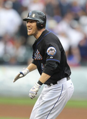 NEW YORK, NY - JULY 03:  Jason Bay #44 of the New York Mets reacts after hitting a walk off game winning single in the tenth inning against the New York Yankees on July 3, 2011 at Citi Field in the Flushing neighborhood of the Queens borough of New York City.  <br /><br /><span class="help">(Photo by Al Bello/Getty Images)</span>