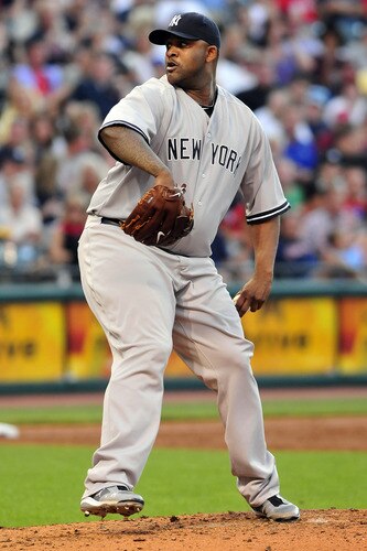 CLEVELAND, OH - JULY 5: Starting pitcher CC Sabathia #52 of the New York Yankees pitches during the third inning against the Cleveland Indians at Progressive Field on July 5, 2011 in Cleveland, Ohio. <br /><br /><span class="help">(Photo by Jason Miller/Getty Images)</span>
