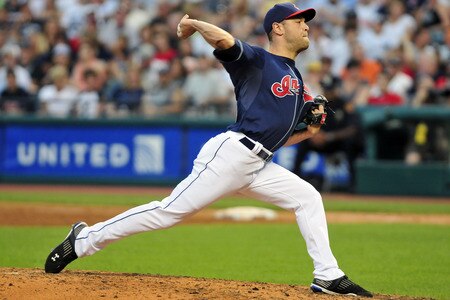 CLEVELAND, OH - JULY 5: Frank Herrmann #56 of the Cleveland Indians pitches during the fifth inning against the New York Yankees at Progressive Field on July 5, 2011 in Cleveland, Ohio. <br /><br /><span class="help">(Photo by Jason Miller/Getty Images)</span>