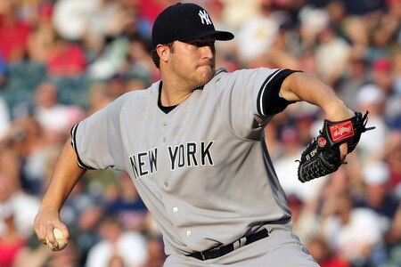 CLEVELAND, OH - JULY 6: Phil Hughes #65 of the New York Yankees pitches during the first inning against the Cleveland Indians at Progressive Field on July 6, 2011 in Cleveland, Ohio. <br /><br /><span class="help">(Photo by Jason Miller/Getty Images)</span>