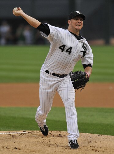 CHICAGO, IL - AUGUST 01: Jake Peavy #44 of the Chicago White Sox pitches against the New York Yankees on August 1, 2011 at U.S. Cellular Field in Chicago, Illinois.  <br /><br /><span class="help">(Photo by David Banks/Getty Images)</span>