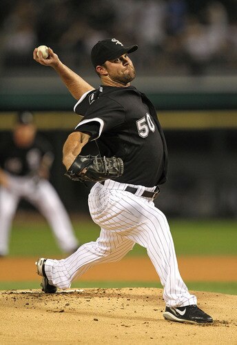 CHICAGO, IL - AUGUST 02:  Starting pitcher John Danks #50 of the Chicago White Sox delivers the ball against the New York Yankees at U.S. Cellular Field on August 2, 2011 in Chicago, Illinois.  <br /><br /><span class="help">(Photo by Jonathan Daniel/Getty Images)</span>
