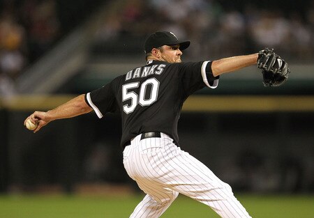 CHICAGO, IL - AUGUST 02: Starting pitcher John Danks #50 of the Chicago White Sox delivers the ball against the New York Yankees at U.S. Cellular Field on August 2, 2011 in Chicago, Illinois. <br /><br /><span class="help">(Photo by Jonathan Daniel/Getty Images)</span>