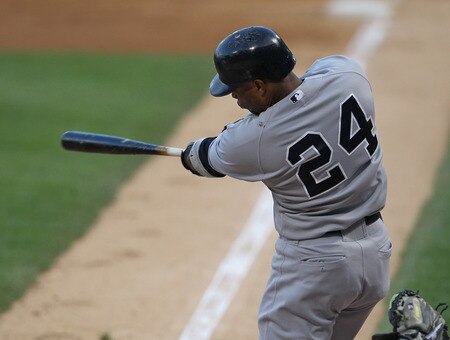 CHICAGO, IL - AUGUST 03:  Robinson Cano #24 of the New York Yankees hits a three-run home run in the 1st inning against the Chicago White Sox at U.S. Cellular Field on August 3, 2011 in Chicago, Illinois.  <br /><br /><span class="help">(Photo by Jonathan Daniel/Getty Images)</span>