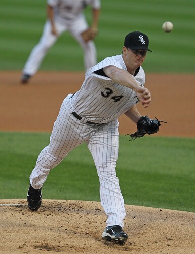 CHICAGO, IL - AUGUST 03: Starting pitcher Gavin Floyd #34 of the Chicago White Sox delivers the ball against the New York Yankees at U.S. Cellular Field on August 3, 2011 in Chicago, Illinois. <br /><br /><span class="help">(Photo by Jonathan Daniel/Getty Images)</span>