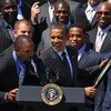 Obama Meets With Super Bowl Champion Green Bay Packers At The White House
