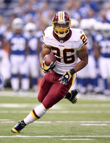 INDIANAPOLIS, IN - AUGUST 19:  Roy Helu #26 of the Washington Redskins runs with the ball during the game against Indianapolis Colts at Lucas Oil Stadium on August 19, 2011 in Indianapolis, Indiana.  <br /><br /><span class="help">(Photo by Andy Lyons/Getty Images)</span>