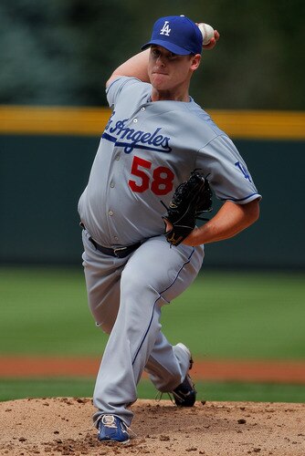 DENVER, CO - AUGUST 21:  Starting pitcher Chad Billingsley #58 of the Los Angeles Dodgers works the first inning against the Colorado Rockies at Coors Field on August 21, 2011 in Denver, Colorado.  <br /><br /><span class="help">(Photo by Justin Edmonds/Getty Images)</span>
