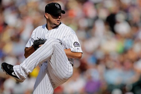 DENVER, CO - AUGUST 21:  Relief pitcher Rafael Betancourt #63 of the Colorado Rockies works the ninth inning against the Los Angeles Dodgers at Coors Field on August 21, 2011 in Denver, Colorado.  The Rockies defeated the Dodgers 5-3. <br /><br /><span class="help">(Photo by Justin Edmonds/Getty Images)</span>