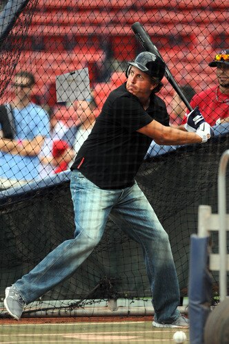 BOSTON, MA - SEPTEMBER 1: Golfer Phil Mickelson takes in some batting practice prior to the Boston Red Sox/New York Yankees game at Fenway Park on September 1, 2011 in Boston, Massachusetts. <br /><br /><span class="help">(Photo by Darren McCollester/Getty Images)</span>