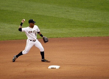 PITTSBURGH, PA - SEPTEMBER 05:  Ronny Cedeno #5 of the Pittsburgh Pirates makes a throw to first against the Houston Astros during the game on September 5, 2011 at PNC Park in Pittsburgh, Pennsylvania.  <br /><br /><span class="help">(Photo by Justin K. Aller/Getty Images)</span>