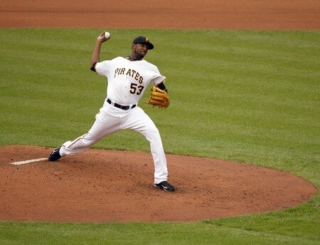 PITTSBURGH, PA - SEPTEMBER 05:  James McDonald #53 of the Pittsburgh Pirates pitches against the Houston Astros during the game on September 5, 2011 at PNC Park in Pittsburgh, Pennsylvania.  <br /><br /><span class="help">(Photo by Justin K. Aller/Getty Images)</span>